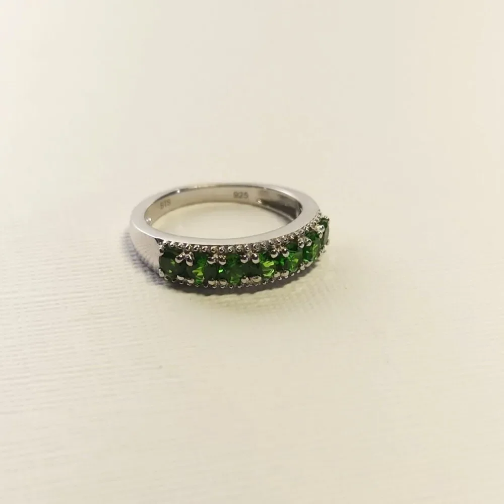 Chrome Diopside Band Ring Size 6
